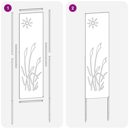 Garten Sichtschutz-Leinwand Anthrazit 32 x 140 cm