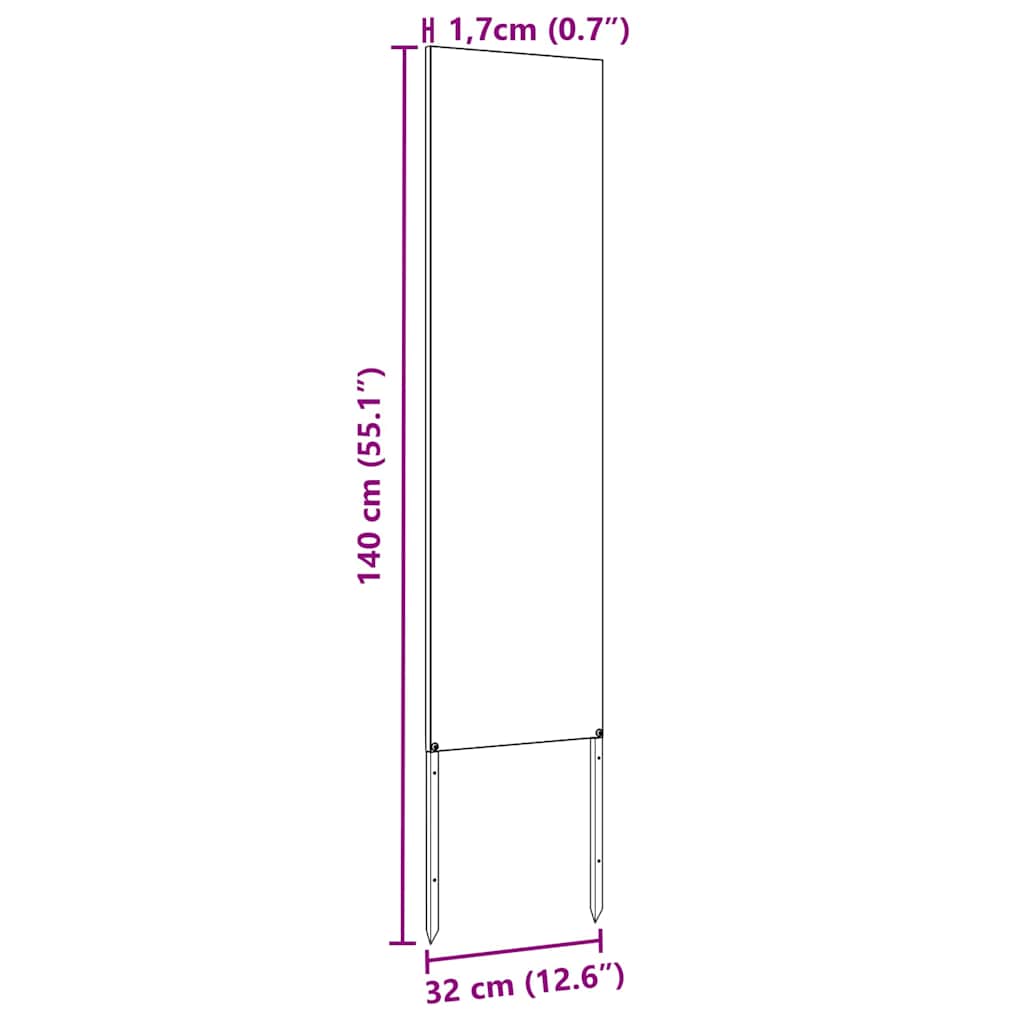 Garten Sichtschutz-Leinwand Anthrazit 32 x 140 cm