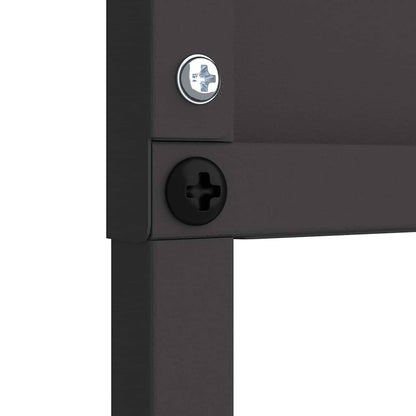 Garten Sichtschutz-Leinwand Floral Schwarz 32 x 140 cm