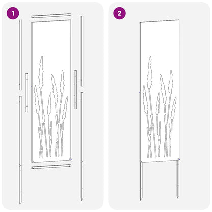 Garten Sichtschutz-Leinwand Anthrazit 32 x 140 cm