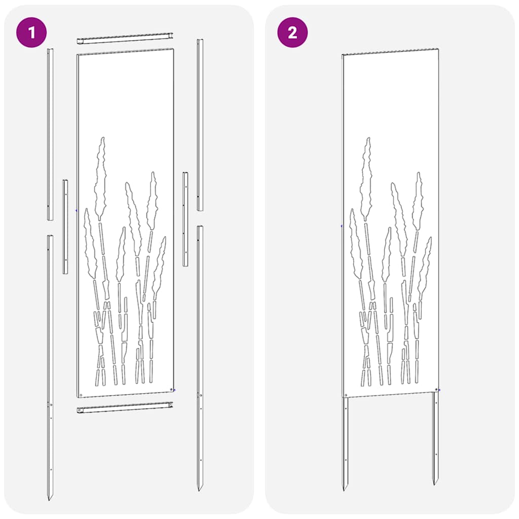 Garten Sichtschutz-Leinwand Silber 32 x 140 cm Verzinkter Stahl