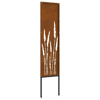 Garten Sichtschutz-Leinwand Rostig 32 x 140 cm Wetterfeststahl