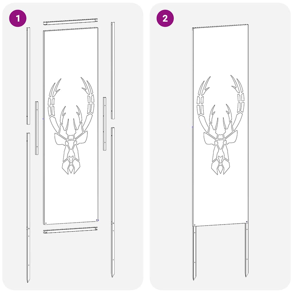 Garten Sichtschutz-Leinwand Tiermuster Schwarz 32 x 140 cm