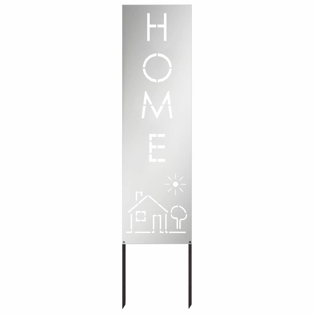 Garten Sichtschutz-Leinwand Silber 32 x 140 cm Verzinkter Stahl