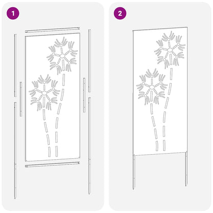 Garten Sichtschutz-Leinwand Weiß 50 x 140 cm