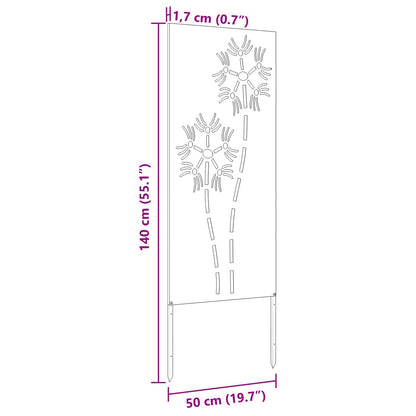 Garten Sichtschutz-Leinwand Olivgrün 50 x 140 cm