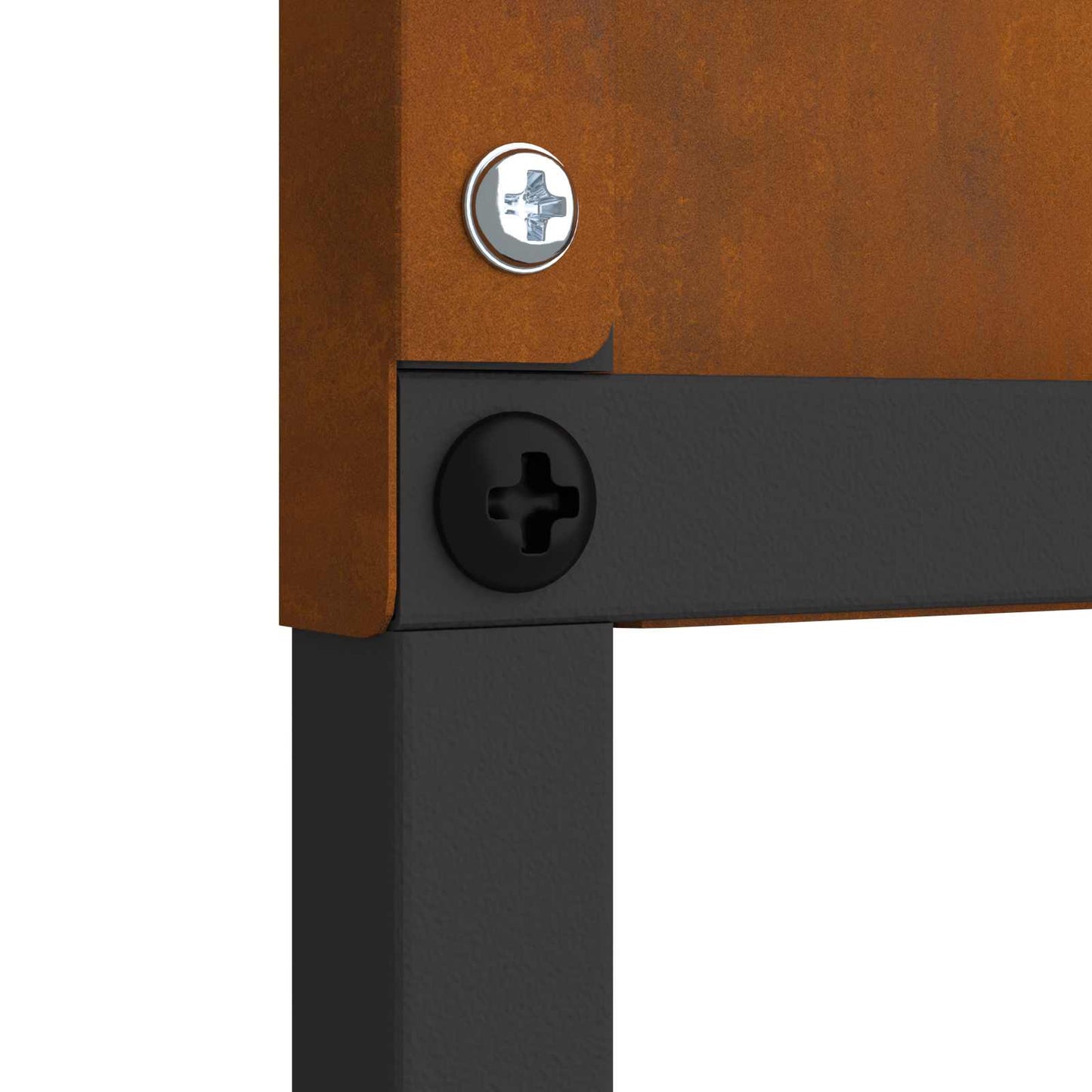 Garten Sichtschutz-Leinwand Rostig 50 x 140 cm Wetterfeststahl