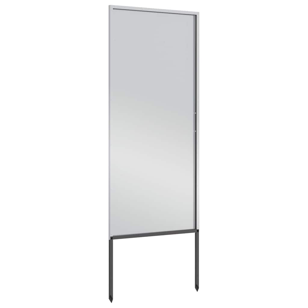 Garten Sichtschutz-Leinwand Silber 50 x 140 cm Verzinkter Stahl