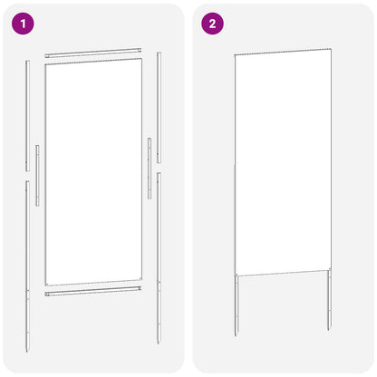 Garten Sichtschutz-Leinwand Rostig 50 x 140 cm Wetterfeststahl