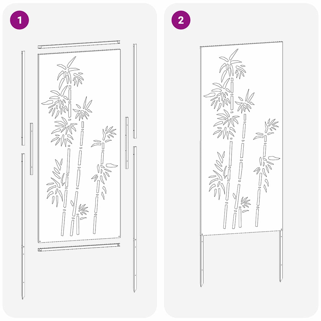 Garten Sichtschutz-Leinwand Floral Anthrazit 50 x 140 cm