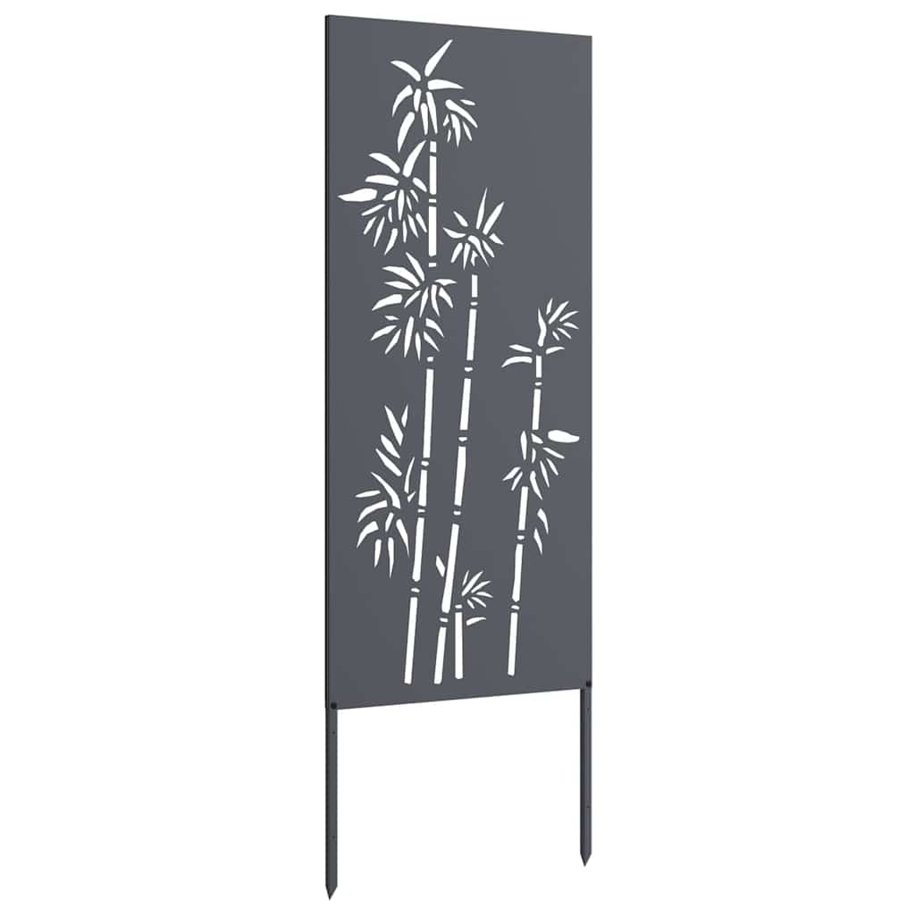 Garten Sichtschutz-Leinwand Floral Anthrazit 50 x 140 cm