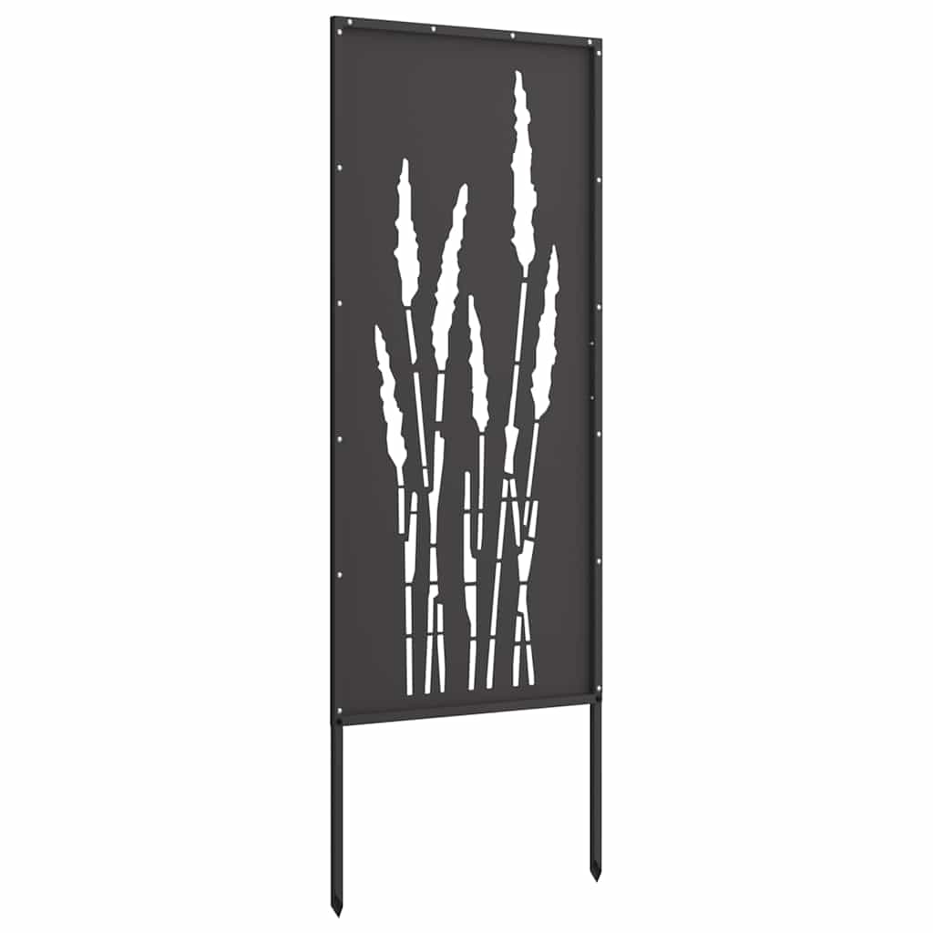 Garten Sichtschutz-Leinwand Floral Schwarz 50 x 140 cm