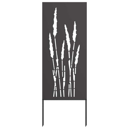 Garten Sichtschutz-Leinwand Floral Schwarz 50 x 140 cm