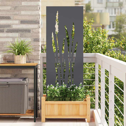 Garten Sichtschutz-Leinwand Floral Anthrazit 50 x 140 cm