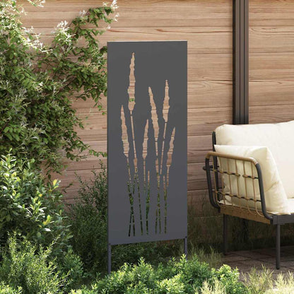 Garten Sichtschutz-Leinwand Floral Anthrazit 50 x 140 cm
