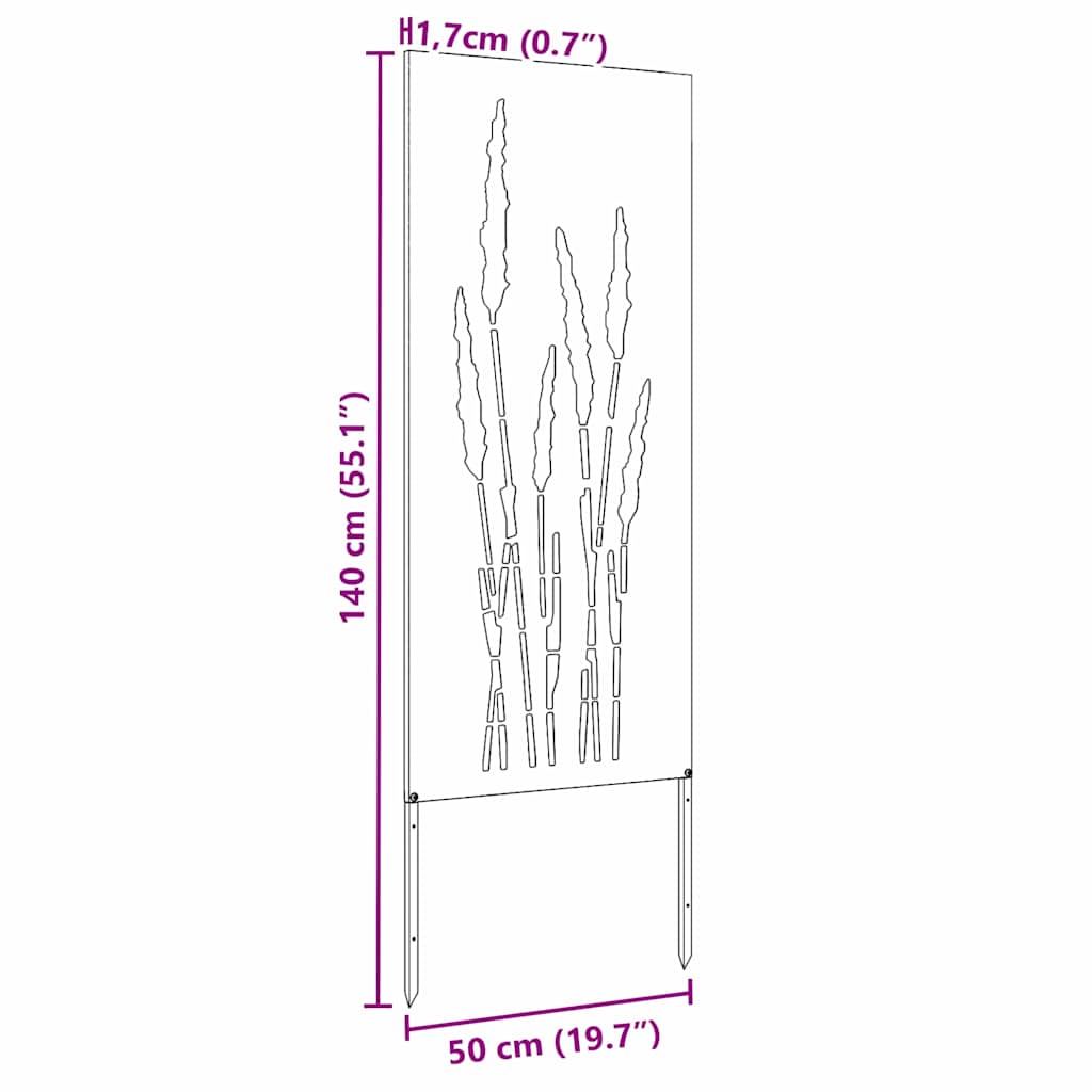 Garten dekoratives Panel Olivgrün 50 x 140 cm