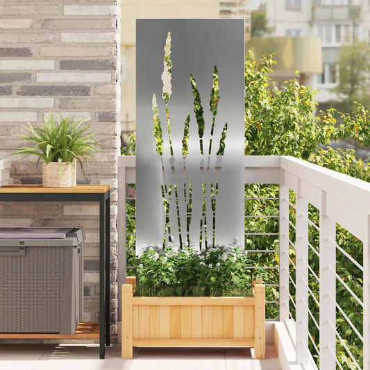 Garten dekoratives Panel Silber 50 x 140 cm Verzinkter Stahl