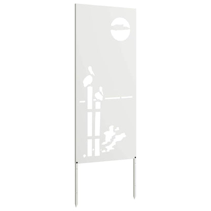 Garten dekoratives Panel Weiß 50 x 140 cm Kaltgewalzter Stahl