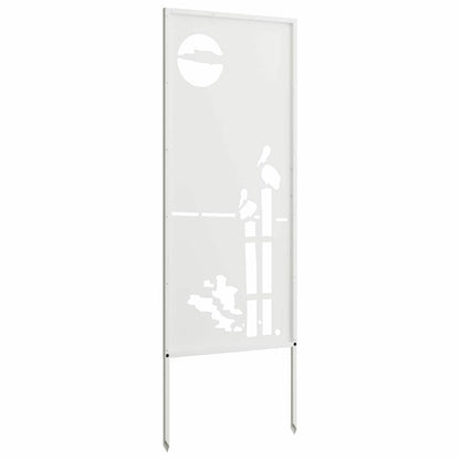 Garten dekoratives Panel Weiß 50 x 140 cm Kaltgewalzter Stahl