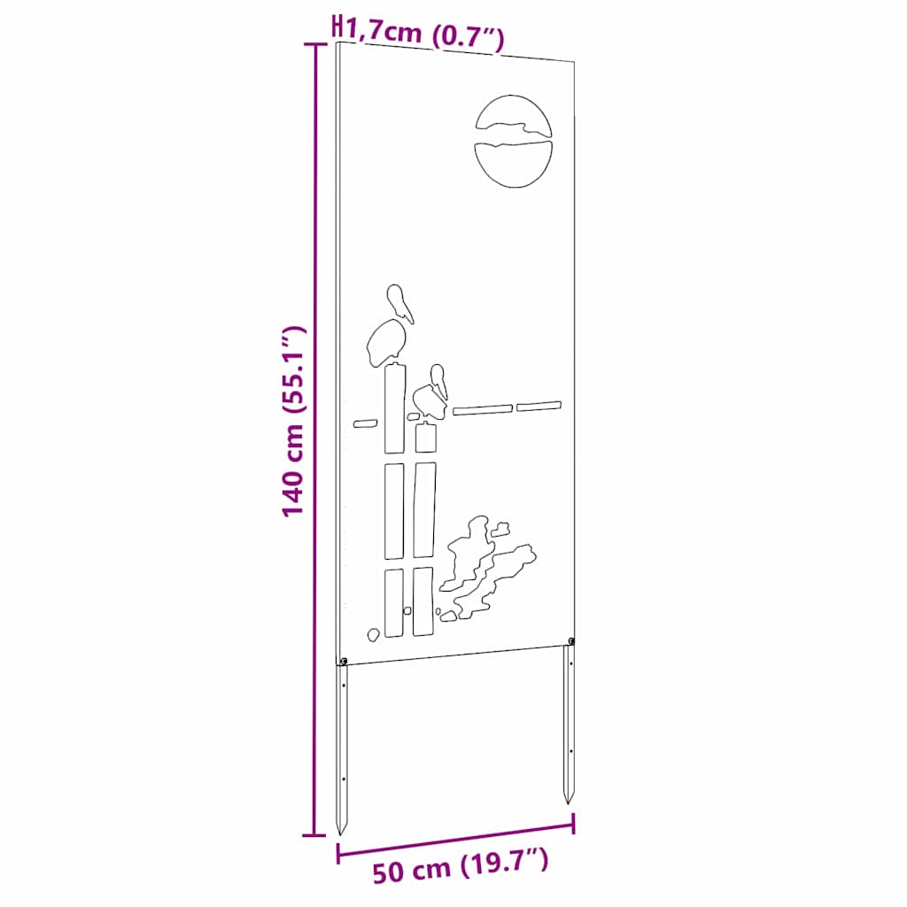 Garten dekoratives Panel Anthrazit 50 x 140 cm