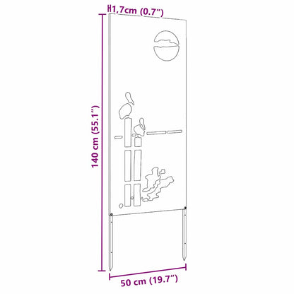 Garten dekoratives Panel Olivgrün 50 x 140 cm