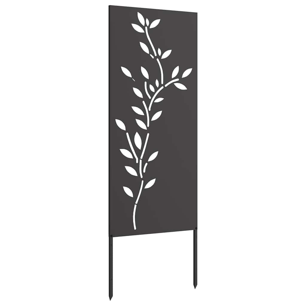 Garten Sichtschutz-Leinwand Floral Schwarz 50 x 140 cm