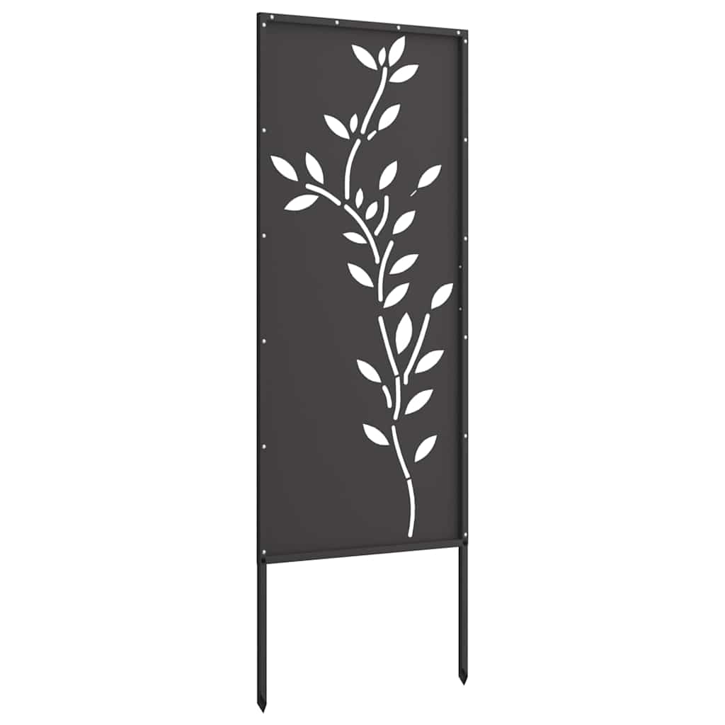Garten Sichtschutz-Leinwand Floral Schwarz 50 x 140 cm