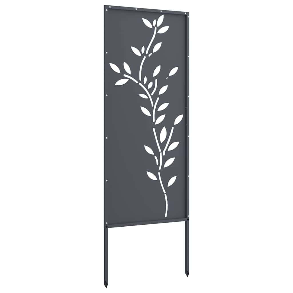 Garten Sichtschutz-Leinwand Floral Anthrazit 50 x 140 cm
