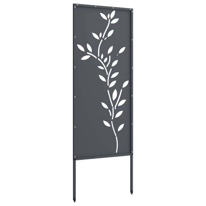 Garten Sichtschutz-Leinwand Floral Anthrazit 50 x 140 cm