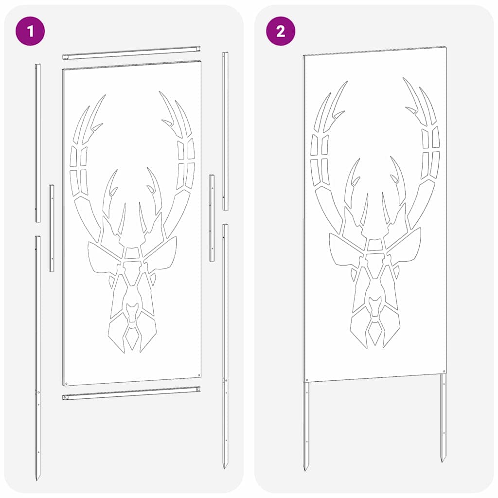 Garten Sichtschutz-Leinwand Tiermuster Schwarz 50 x 140 cm