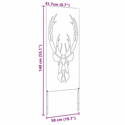 Garten Sichtschutz-Leinwand Tiermuster Olivgrün 50 x 140 cm