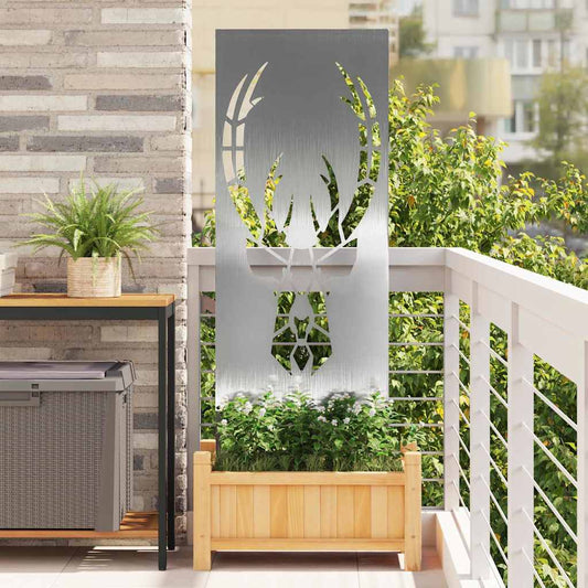 Garten Sichtschutz-Leinwand Silber 50 x 140 cm Edelstahl