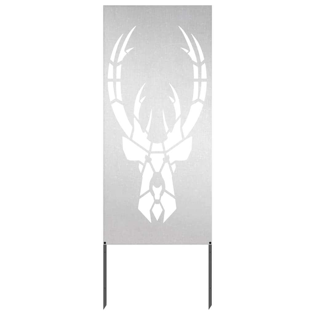 Garten Sichtschutz-Leinwand Silber 50 x 140 cm Edelstahl