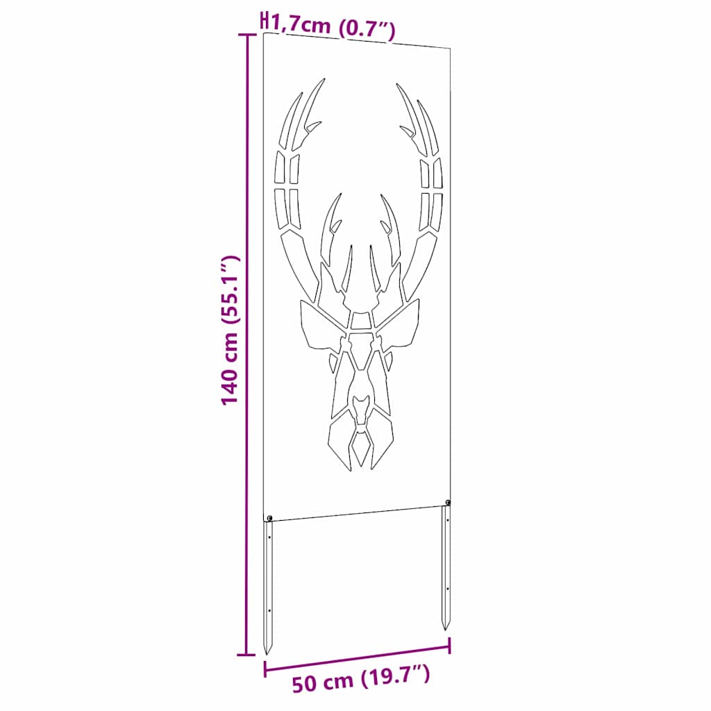 Garten Sichtschutz-Leinwand Silber 50 x 140 cm Verzinkter Stahl