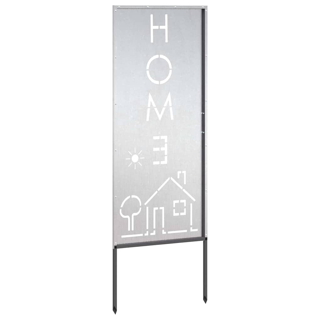 Garten Sichtschutz-Leinwand Silber 50 x 140 cm Edelstahl