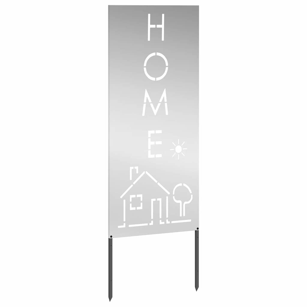 Garten Sichtschutz-Leinwand Silber 50 x 140 cm Verzinkter Stahl