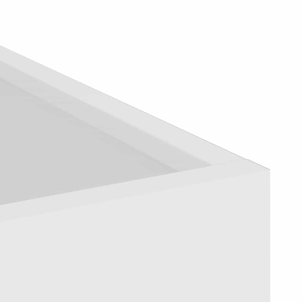 Gartenblumentopf Weiß 32 x 32 x 40 cm Kaltgewalzter Stahl