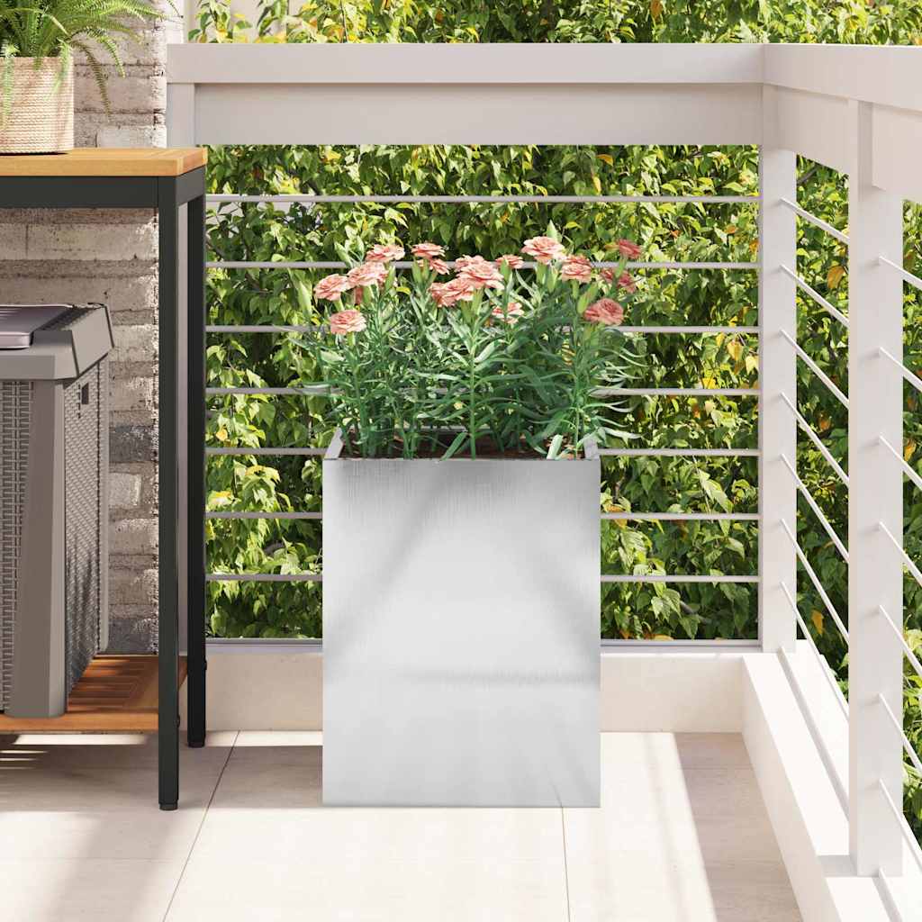 Gartenblumentopf Silber Edelstahl