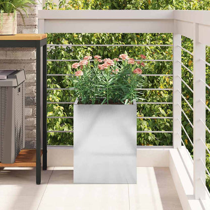 Gartenblumentopf Silber Edelstahl