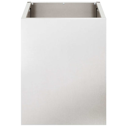 Gartenblumentopf Silber Edelstahl