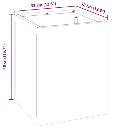 Gartenblumentopf Braun 32 x 32 x 40 cm Wetterfestes Stahl