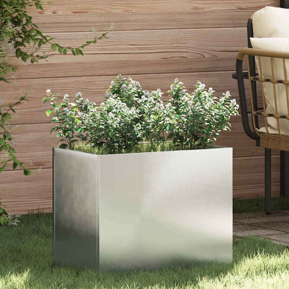 Gartenblumentopf Silber 50 x 32 x 40 cm Verzinkter Stahl