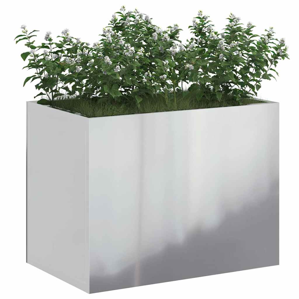 Gartenblumentopf Silber 50 x 32 x 40 cm Verzinkter Stahl