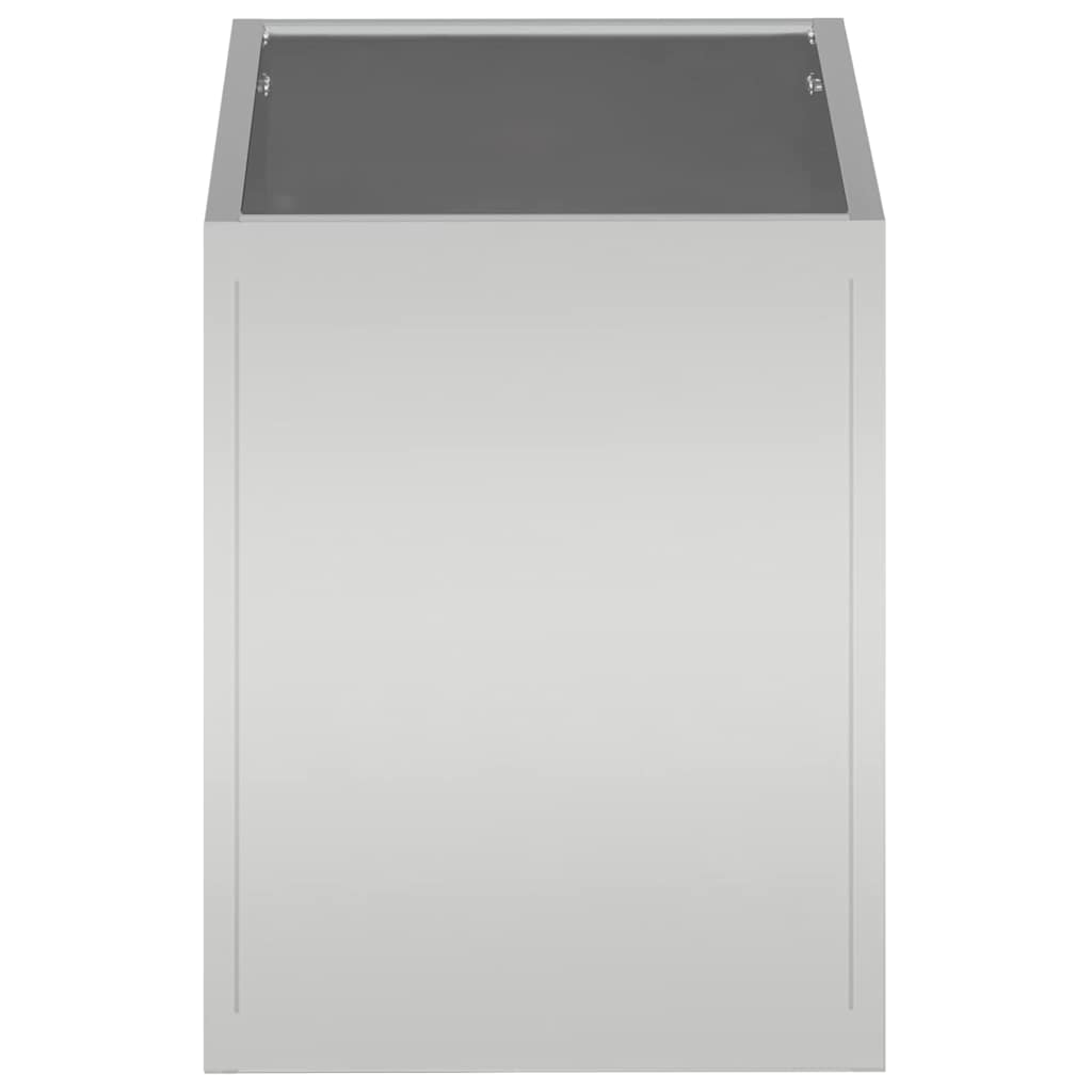 Gartenblumentopf Silber 50 x 32 x 40 cm Verzinkter Stahl