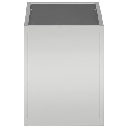 Gartenblumentopf Silber 50 x 32 x 40 cm Verzinkter Stahl