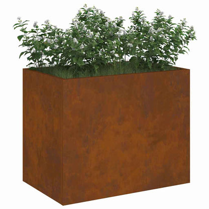 Gartenblumentopf Braun 50 x 32 x 40 cm Wetterfestes Stahl