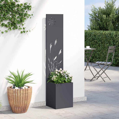 Garten Sichtschutz-Leinwand Anthrazit 32 x 140 cm