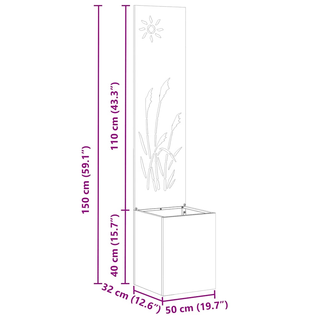 Garten Sichtschutz-Leinwand Anthrazit 32 x 140 cm