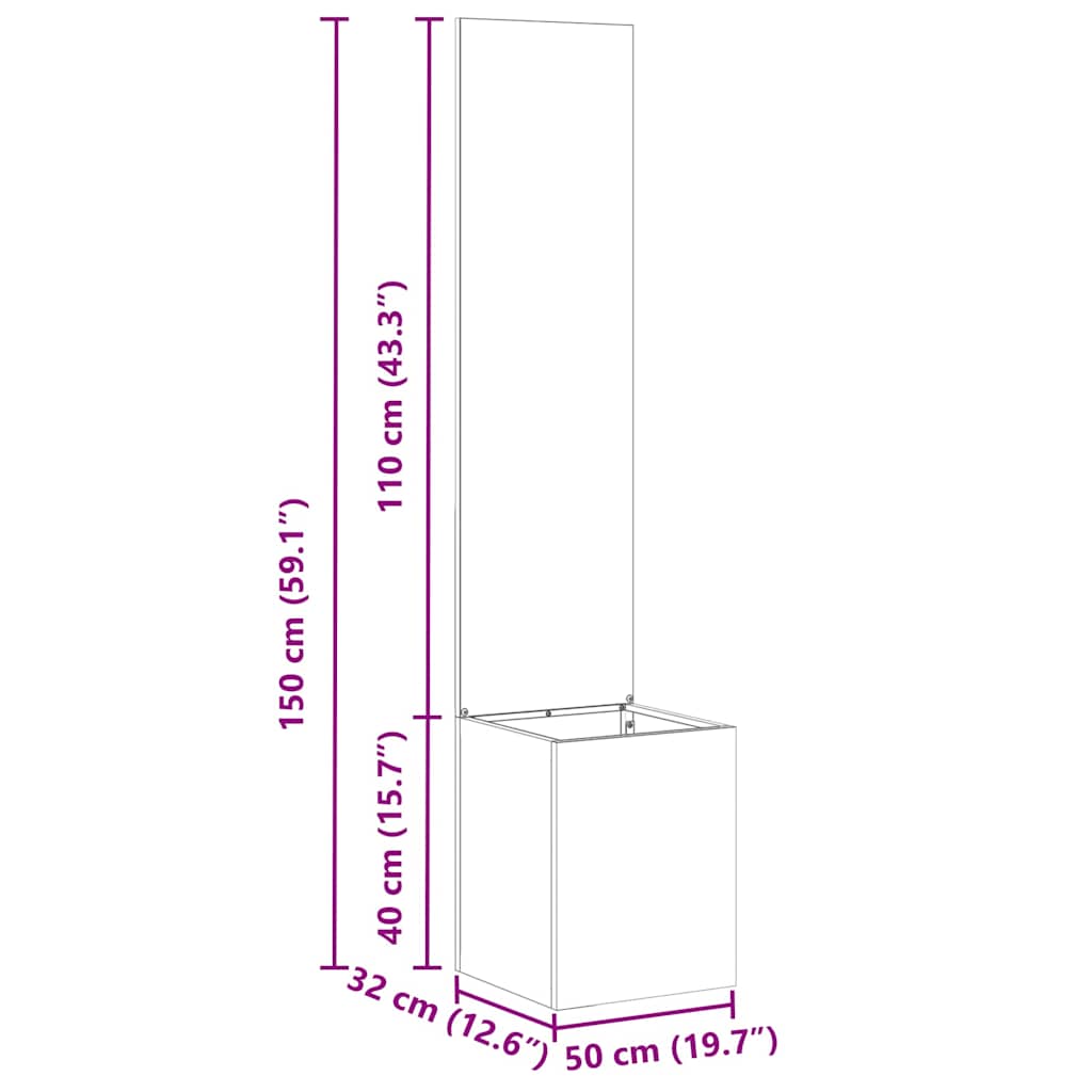 Garten Sichtschutz-Leinwand Anthrazit 32 x 140 cm