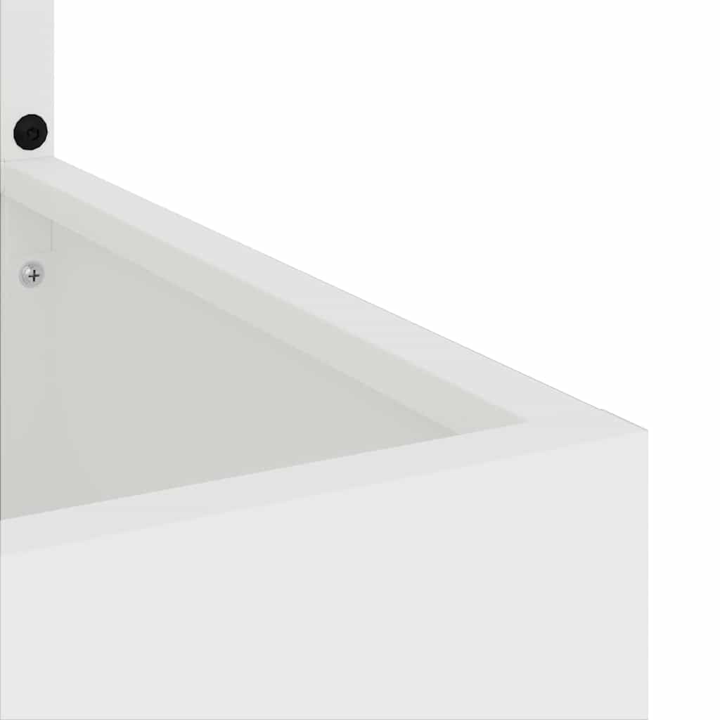 Garten Sichtschutz-Leinwand Floral Weiß 32 x 140 cm